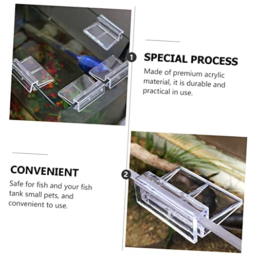 TOYANDONA 10pcs Acrylic Aquarium Support Brackets for Fish Tanks Adjustable Clips for 7-8mm Glass Sturdy Support Racks for Fish Tank Covers