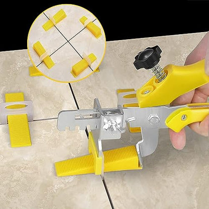 Tile Leveling System with Plier - 1200-Piece Spacers Clips and 300-Piece Reusable Wedges Tools Set for Stone Installation 1/8 Inch - size: 1/8 Inch * 1200 Spacers