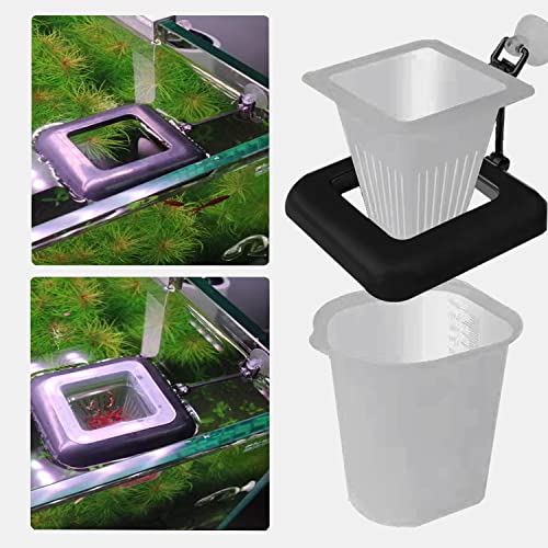 Dbeans Floathng Aquarium Fish Feeder, Red Worm Cup, Multiple Pets - color: Red Worm Cup