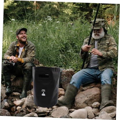 Outdoor Collapsible Bucket Folding Fishing Bucket Portable Water Tank Comfort Grip Handles for Camping Hiking