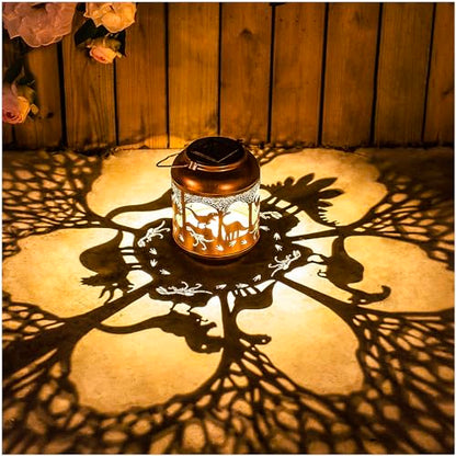 Dinosaur Solar Lanterns Outdoor Waterproof,Hanging Solar Lights Dinosaur Gifts for Women Men Metal LED Decorative Light for Yard,Patio,Lawn,Tabletop,Pathway,Landscape,Garden Decor - style: Dinosaur