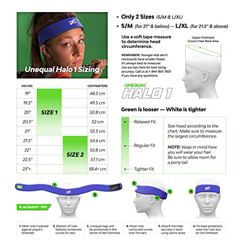Unequal Halo 1 – 10mm Protective Headgear with Military-Grade Patented Composite, Coated Aramid Fabric - color: Royal Blue, size: Large-X-Large
