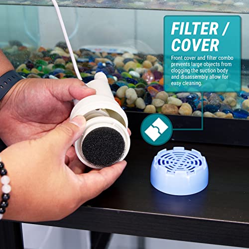 TERA PUMP 2.1 GPM Automatic Electric Water Replacement Pump, Submersible Water Pump, Fish Tank Water Changer Sand Washer with Filter, Aquarium Water Changing, 30 ft Long Hose