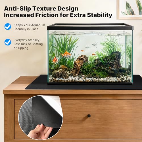 Aquarium Leveling Mat 12" X 24" X 0.2" EVA Aquarium Foam Leveling Mat, Non-Slip Shockproof Fish Tank Mat for Under Tank for Glass Fish/Turtle Tank Protection