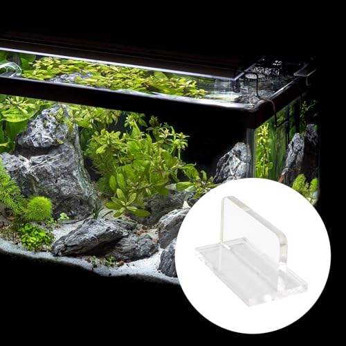 6Pcs Clear Acrylic Aquarium Lid Handles, Transparent Pulls Handles Fish Tank Cover Handle with Adhesive Sticker, Rectangle Aquarium Tank Lid Replacement Handle for Aquarium Fish Cover Holder