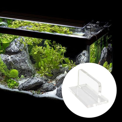 6Pcs Clear Acrylic Aquarium Lid Handles, Transparent Pulls Handles Fish Tank Cover Handle with Adhesive Sticker, Rectangle Aquarium Tank Lid Replacement Handle for Aquarium Fish Cover Holder