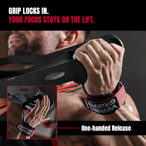 Versa Gripps® PRO Wrist Straps, Train Better - color: Black, size: X-Small Plus: 5" - 6"