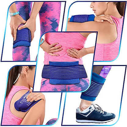 Reusable Hot and Cold Ice Packs for Injuries (3-Piece Set), Joint Pain