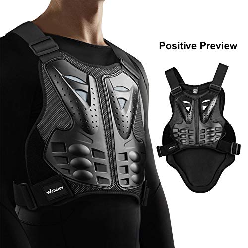 Webetop ATV Chest Protector Adult Motorcycle Vests for Men Dirt Bike Mountain Bike Off-Road Racing Adult M - size: M for height 4.92'-5.42'