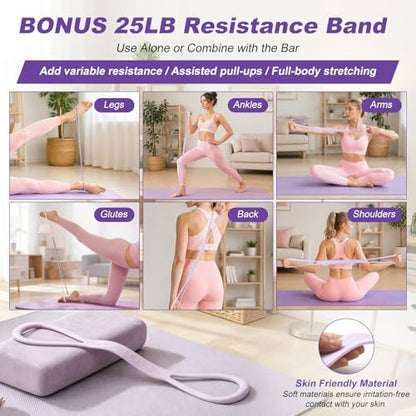 Foot Pedal Resistance Band with Handle, Upgrade Full Body Workout for Men & Women, Core Abs Legs Glutes Arms, Pilates Strength Training Home Gym Equipment