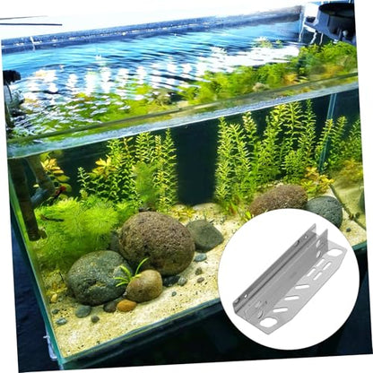 SUPVOX Fish Tank Tool Holder Stainless Steel Aquarium Maintenance Organizer Scissors and Tweezers for Fish Tank Cleaning and Aquatic Plant Care