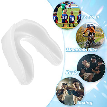 Frienda Adult Mouth Guards for Sports with Case - color: Clear White