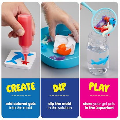 Dan&Darci Aqua Fairy Water Gel Kit for Kids - Gifts for Girls - Magic Elf Toy Kits - Waters Pets - DIY Squishy Maker Set - Craft for Kids - Make Your Own Squishies Toys Crafts - Gifts for Boys & Girls
