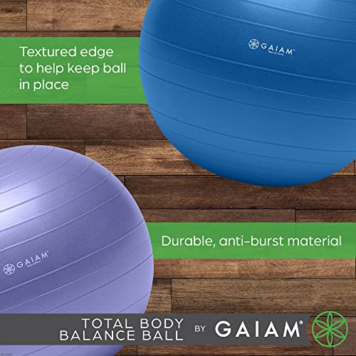 Gaiam Balance Ball Kit, Anti-Burst Stability Ball with Pump - color: Green