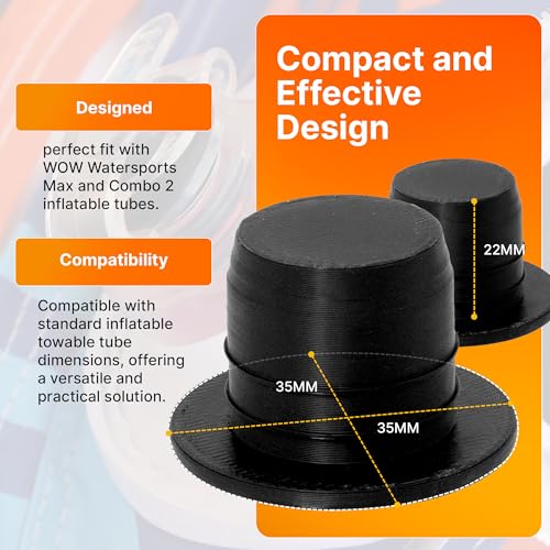 SplashNColor Tube Plug Replacement for Wow Watersports Towable Tubes – Air Valve Plug Compatible with Wow Max and Combo 1 Inflatable Tubes - Durable Air Seal for Safe - Reliable Inflation