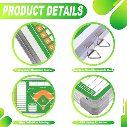 Magnetic Baseball Coach Board, Softball Coach Board, Baseball Accessories - color: Baseball-green