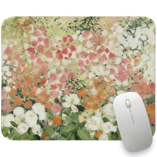 Cute Wildflowers Floral Small Mouse Pad for Desk Cute Decorative Gaming Mouse Mat for Home Office Spring Floral Desk Pad for Women Girls 8.25x10In - color: Wildflowers Floral
