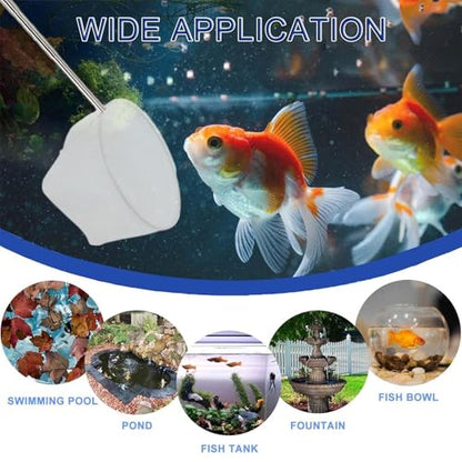 Aquarium Fish Tank Net - Fish Catching Net, Expandable Goldfishh Net | Fish Aquariums Nets with Adjustable Long Handle, Small Aquarium Net, Pond Shrimp Aquarium Net for Fiish Small Pond and Pool - size: small-round