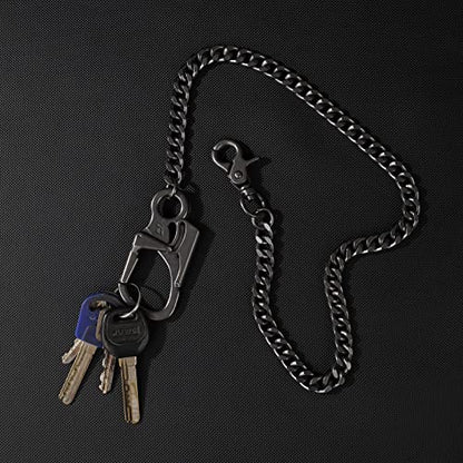 Ahiller Heavy Duty Key Wallet Chains for Men Biker - color: Gunmetal-qk-1p