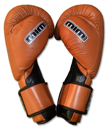 Ring to Cage 20oz, 22oz, 24oz Deluxe MiM-Foam Sparring Gloves - Safety Strap Boxing Training Gloves, for Boxing, MMA, Muay Thai, Kickboxing - color: Tan/Black, size: 14oz
