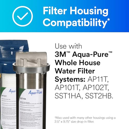 3M Aqua-Pure AP110 Genuine Replacement Whole House Standard Sump Replacement Water Filter Drop-in Cartridge, 5-Micron Sediment, Sand, Dirt, Rust - style: AP110 (single cartridge), 5 micron sediment