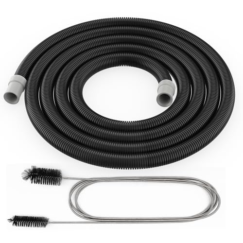 A20015 Aquarium Ribbed Hose for Fluval 307, 407 - Aquarium Canister Filter Tubing Replacement Compatible with Fluval Hosing 306, 406 with Brush - size: with Brush