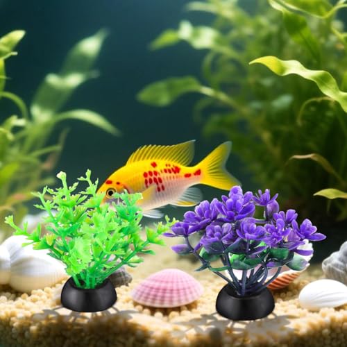 IMIKEYA 20Pcs Aquarium Artificial Plastic Plants: Goldfish Betta Fish Tank Plants Accessories for Small Large Fish Bowl Ornaments Aquarium Decor