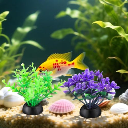 IMIKEYA 20Pcs Aquarium Artificial Plastic Plants: Goldfish Betta Fish Tank Plants Accessories for Small Large Fish Bowl Ornaments Aquarium Decor