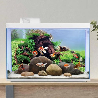 AWERT 24x12 inches Wood Aquarium Seaweed Aquarium Background River Bed & Lake Fish Tank Background Seagrass Aquarium Vinyl Background