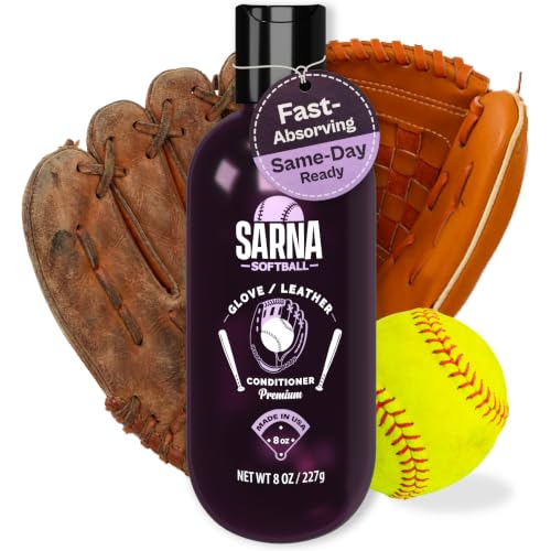 Glove Conditioner, Liquid, 8 Oz – Water-Based, Non-Darkening, No Sticky Residue – Glove Conditioner for Mitts, Baseball & Softball Gear Made in USA - size: 8oz Softball