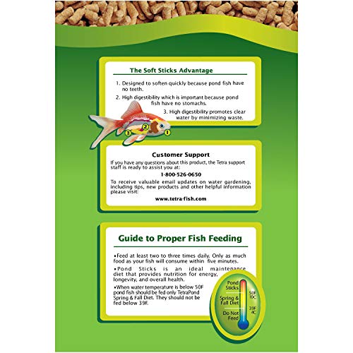 TetraPond Pond Sticks, Pond Fish Food, For Goldfish And Koi, 2.53 Pounds - size: 2.53 Pound (Pack of 1)