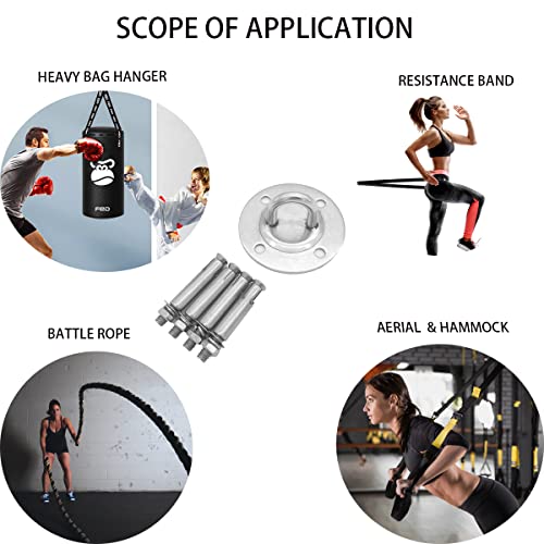 Eye Ceiling Hook Swing Hangers 700LB Capacity for Punching Bags Hanging Chair Hammocks Swing Trapeze Yoga (90mm Diameter) - size: Ceiling Hook - 90MM Diameter