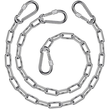 BeneLabel 20" 32" Heavy Bag Chain Stainless Steel Punching Bag Hanging Chain with Hooks Extension Chains for Boxing Bags, Hammocks Chair, Hanging Chair, Porch Swings, Aerial Silks - 1000LB Capacity - size: 2Pcs-32"