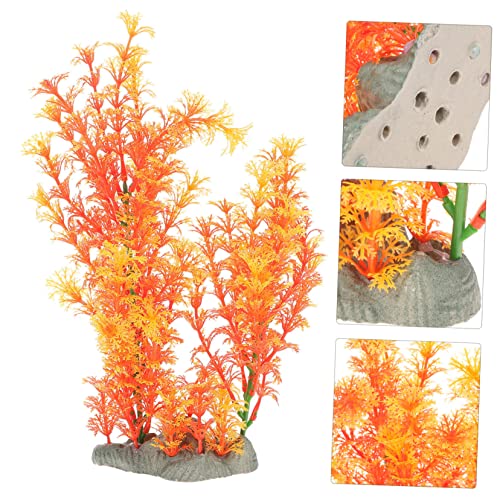 Creative Artificial Plant Desktop Aquarium Grass Fish Tank Decoration Lifelike Underwater Plant Material for Freshwater and Aquariums Decor