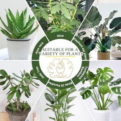 5PCS Monstera Plant Support, Metal Plant Supports Plant Stem Holder Durable Sturdy Plant Stabilizer for Indoor Plants Climbing Plants Outdoor Moss Pole Thriving Growth (Gold) - size: 5.9*5.9/5