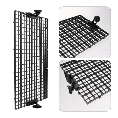 GALPADA Fish Tank Divider Mesh Aquarium Isolation Board 3pcs Set with 10 Black Suction Cups 30x15cm for Fish Breeding and Aquarium Separation