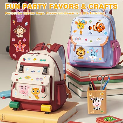 48 Pcs Make-a-Face Sticker Sheets for Kids 12 Animal Designs for Party Favors Crafts Activities & Goodie Bag Stuffers - style: Cute Animals