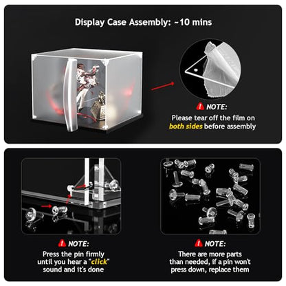 KOLIPI Acrylic Display Case for Collectibles, Clear Display Box 8x8x8 in - size: 8x8x8 inches