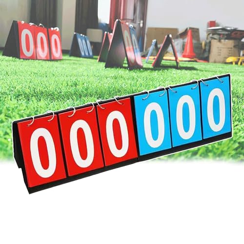 Basketball Game Scoreboard, 4/5/ 6 Digit, Portable/Flip, Reusable, Easy to Read+ Waterproof/Easy to Clean,not Take Up Space, for Soccer, Basketball, Baseball,6-digit - size: 6-digit