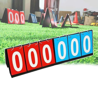 Basketball Game Scoreboard, 4/5/ 6 Digit, Portable/Flip, Reusable, Easy to Read+ Waterproof/Easy to Clean,not Take Up Space, for Soccer, Basketball, Baseball,6-digit - size: 6-digit