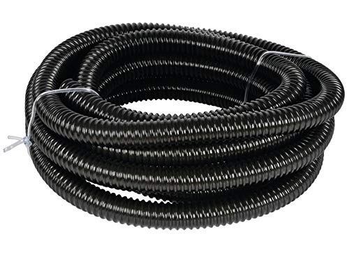 1 Inch (25mm) Metric Heavy Duty Smooth Pond Hose w/Free Hose Clamps, 16ft Roll (5M) Coiled Roll, PVC Strong Flexible Tubing for Ponds, Aquariums, Watergardens, Fountains & Aquaculture Applications