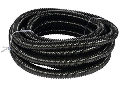 1 Inch (25mm) Metric Heavy Duty Smooth Pond Hose w/Free Hose Clamps, 16ft Roll (5M) Coiled Roll, PVC Strong Flexible Tubing for Ponds, Aquariums, Watergardens, Fountains & Aquaculture Applications