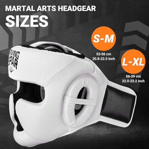 Boxing Headgear - color: White, size: Large