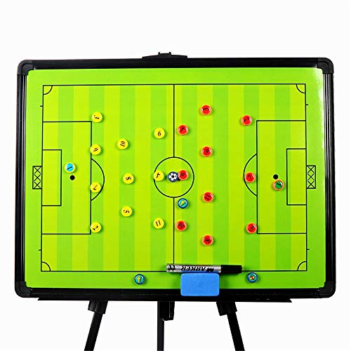 FantasyDay Soccer Coaching Tactical Board, Portable Magnetic Football Coach Blackboard Futsal Tactics Strategy Board - Sport Gift Training Assistant Equipment KIt with Player Markers, Pen and Eraser