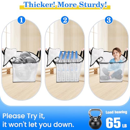 BlissTotes 2-Pack Large Moving Bags with Backpack Straps & Strong Zippers, Heavy-Duty Storage Bags Moving Boxes for Space Saving, Dorms, Transport, 125L-30 Gallons, Clear - size: 30 Gallons