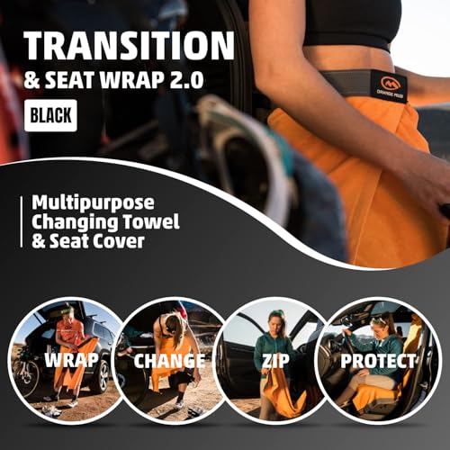 Orange Mud Transition & Seat Wrap V2.0 Black Car Seat Cover Towel - color: Black