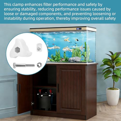 Canister Filter Lid Fastener Compatible with Fluval FX2 FX4 FX5 FX6 Canister Filters, A20215 Lock Nut Clamp Lid Fastener for Aquarium Filter, 2 Pack