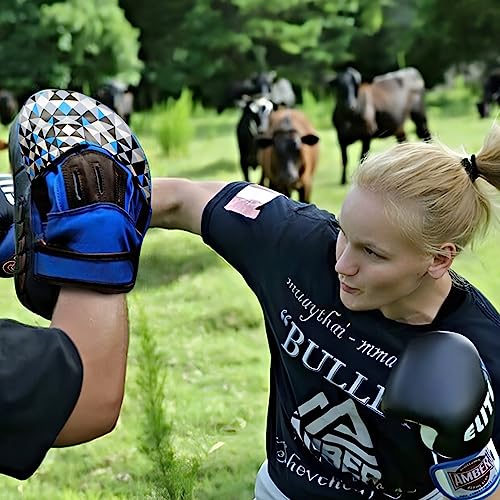 Premium Leather Curved Hook & Jab Pads for Boxing, MMA, Muay Thai, and Kickboxing Training - Hand Pads with Strike Target - Martial Arts Punching Shield
