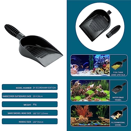 Aquarium Gravel Scooper Sand Shovel Fish Tank Tool with Slotted Scoop for Waste Removal