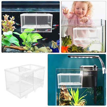 VANZACK Aquarium Fish Breeding Box Divider for Fry Hatching and Safe Separation Incubator for Fish Lightweight and Easy to Clean Nursery Tank